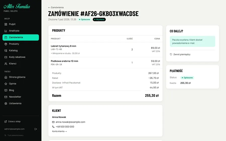 Szczegóły zamówienia